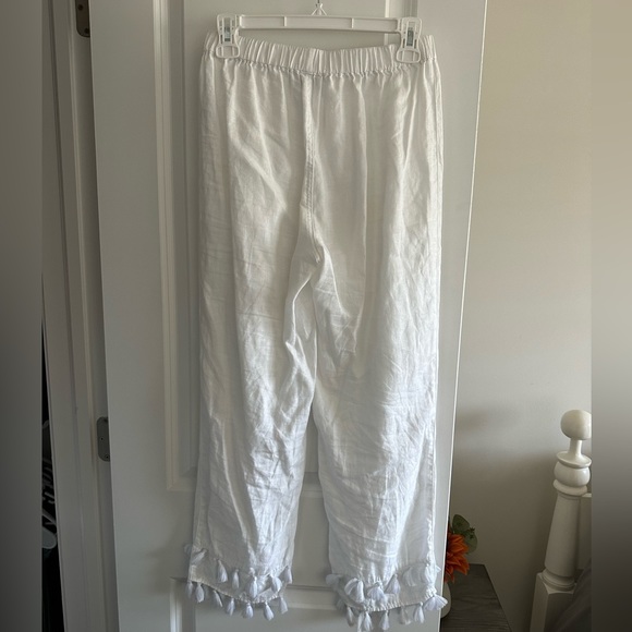 White Linen Pants - Picture 2 of 2
